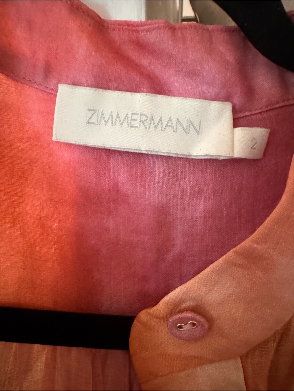 Zimmermann Pink, Olive & Orange Tie-Dye Maxi Dress - Picture 2 of 6